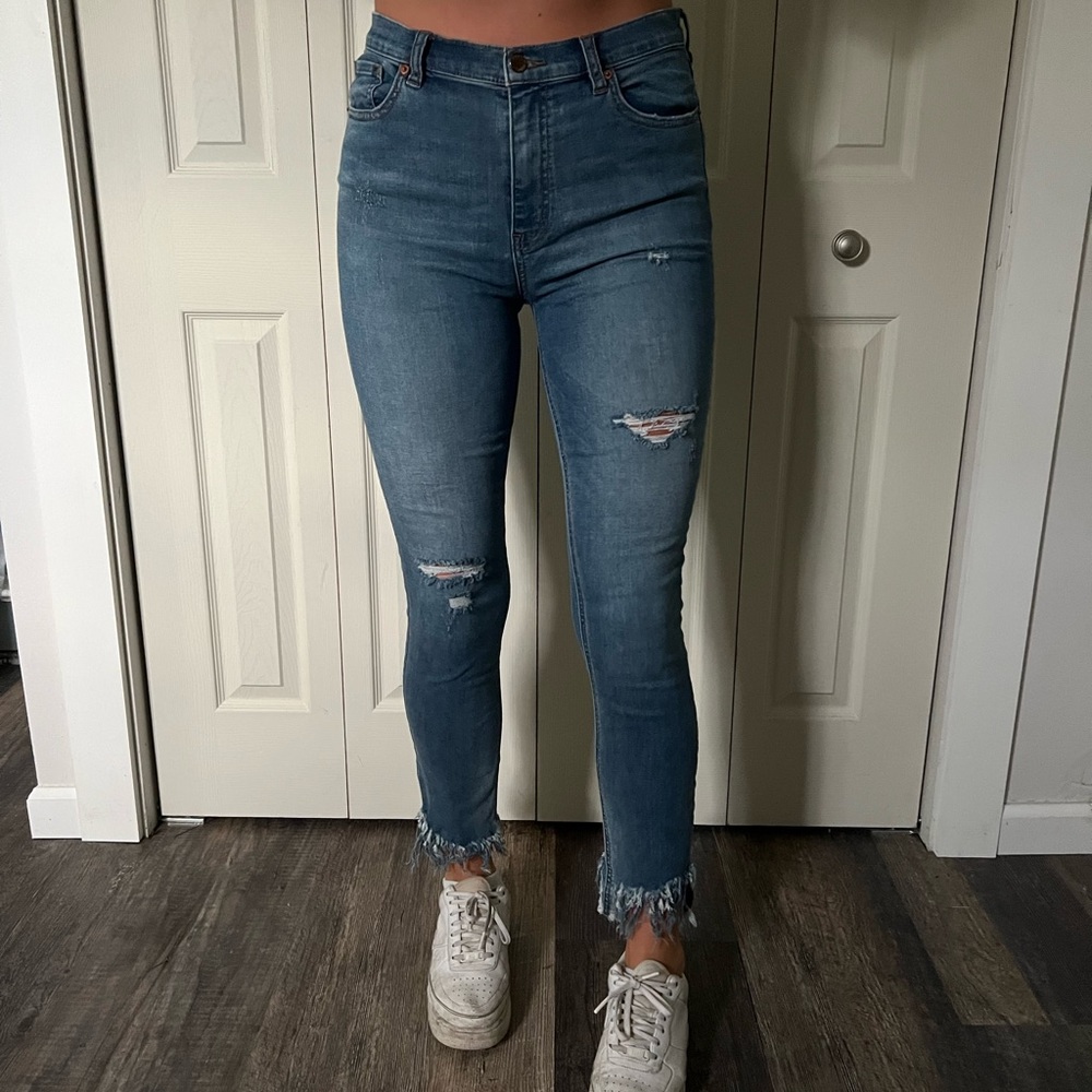 Fringe Bottom Jeans - Free People